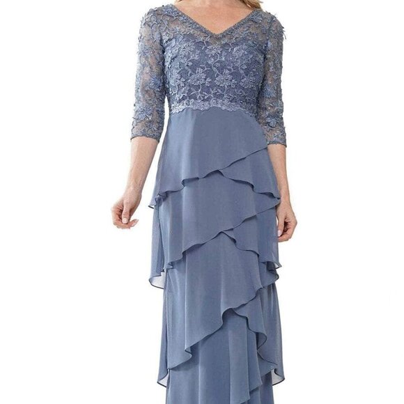 Marsoni by Colors Dresses & Skirts - SALE NWT Marsoni by Colors MV1244 Chiffon Mother of the Bride Slate Blue Size 12